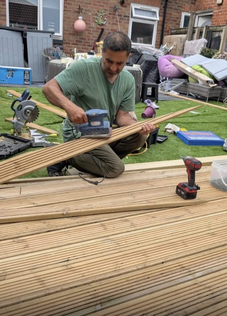Before decking installation in Newcastle garden by Handyman MultiFix