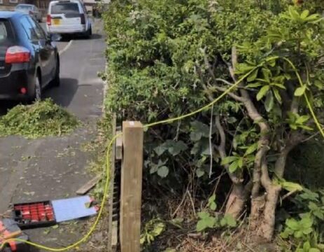 New wooden fence post installation during a fence replacement project in Newcastle