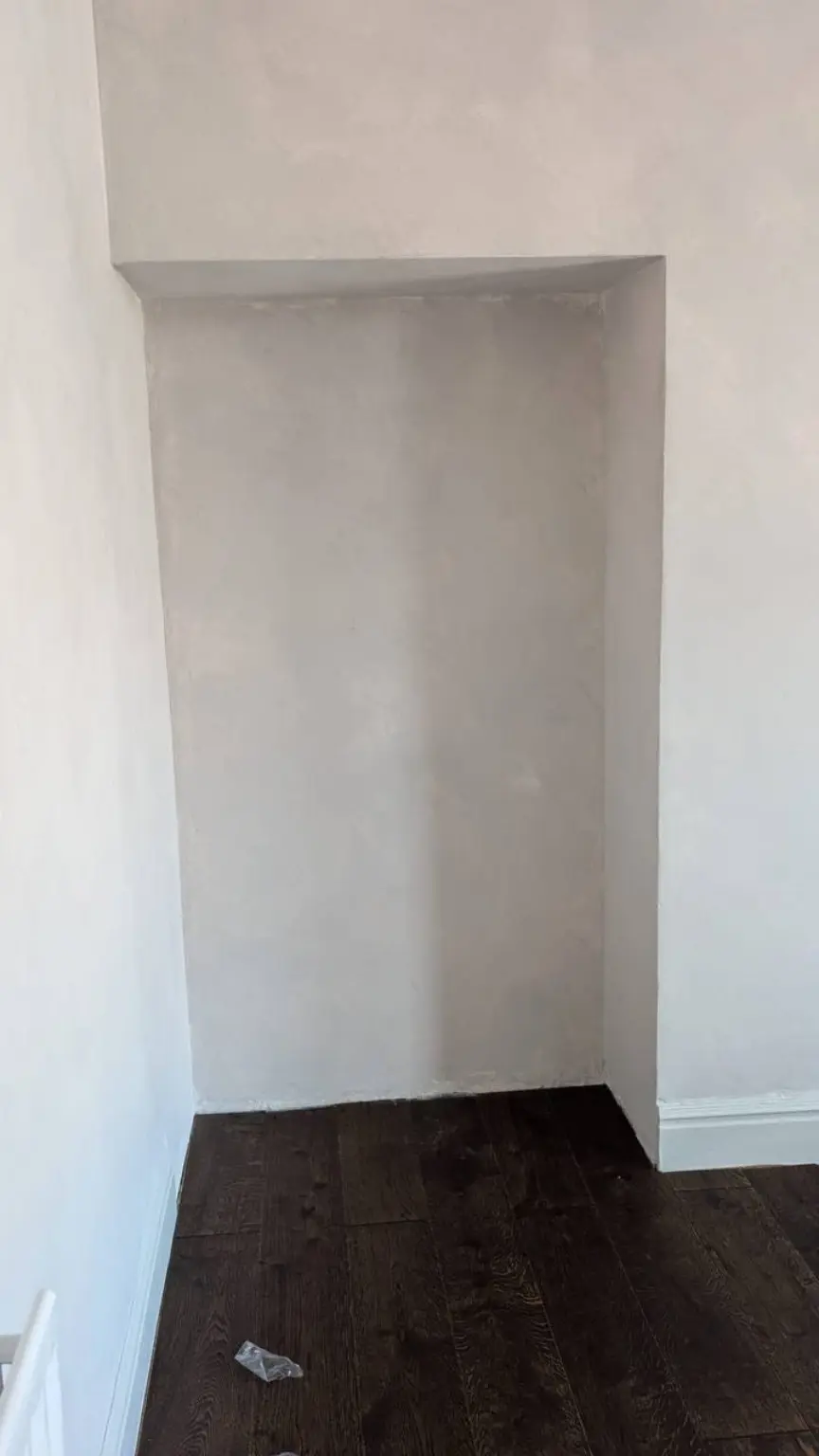 Plain recessed wall before decorative panel installation in Newcastle