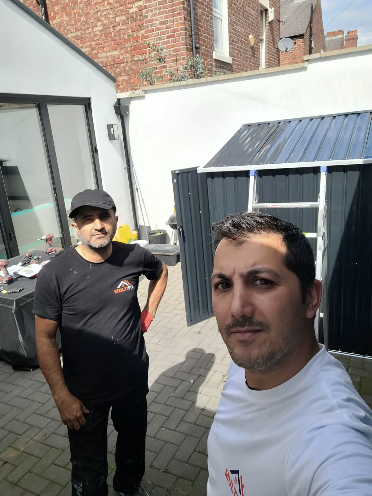 Completed metal shed installation in Newcastle by Handyman MultiFix