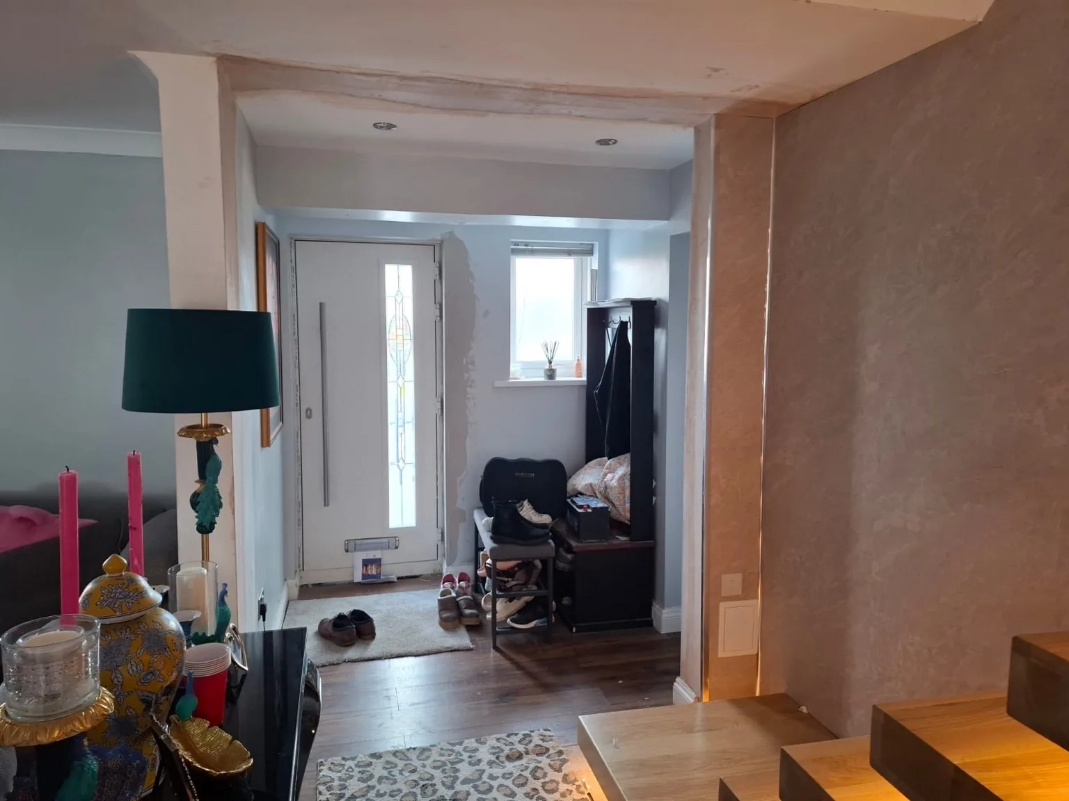 Original internal opening before double door installation