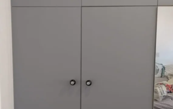Painted fitted wardrobes after refurbishment in Newcastle NE5